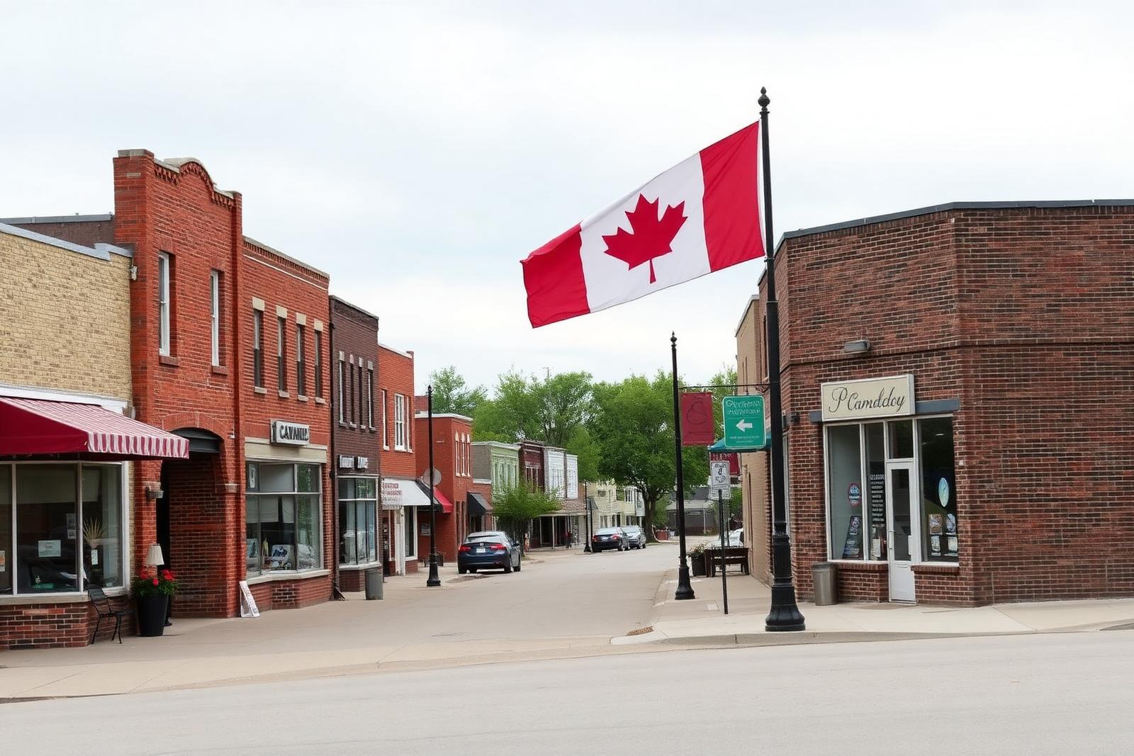 A small-town main street in Chatham-Kent